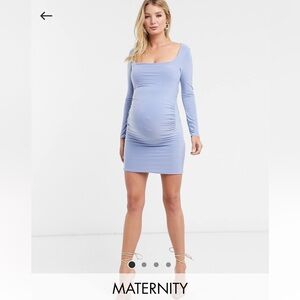 Missguided maternity square neck slinky bodycon dress